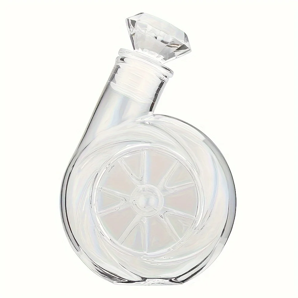 Turbo Whiskey Decanter Unique Car Wheel Design Glass Liquor with Diamond Stopper for Whiskey Scotch Gifts for Men Car Enthusiast