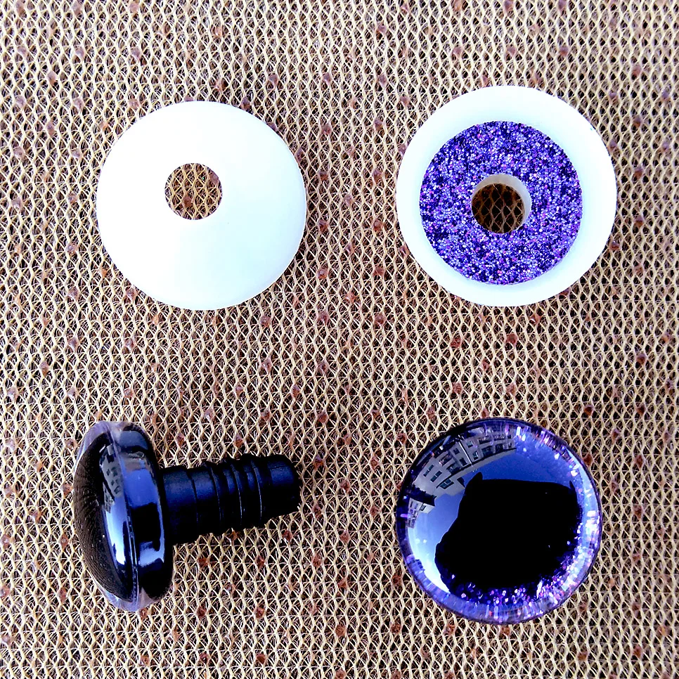 Glitter Sicherheitsaugen für Spielzeug häkeln Amigurumi Diy Puppenaugen 6mm 8mm 10mm 16mm Box Teddybär Stofftier Tier Puppenzubehör – Detail 9