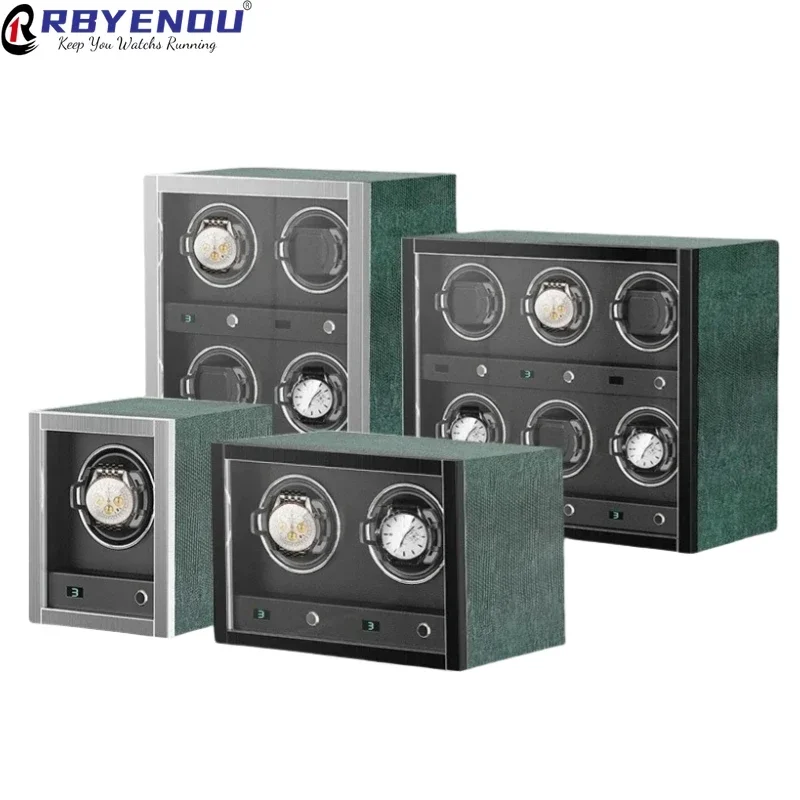 Automatic Luxury Watch Winder Safe Box LCD Touch Screen Remote Control Watch Storage Boxes Case Personalized Customization Logo