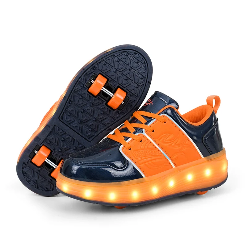 Kids Roller Shoes Sneakers with Wheels LED Light-Up Sport Sneakers for Boys And Girls Perfect Christmas Or Birthday Gift