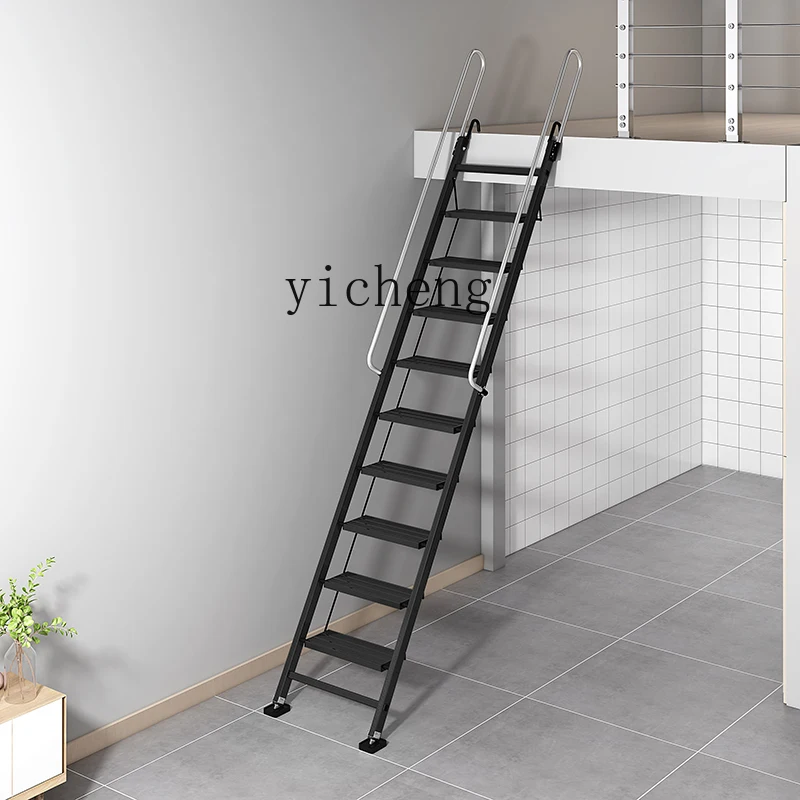 

FY household aluminum alloy folding loft ladder mobile telescopic stairs