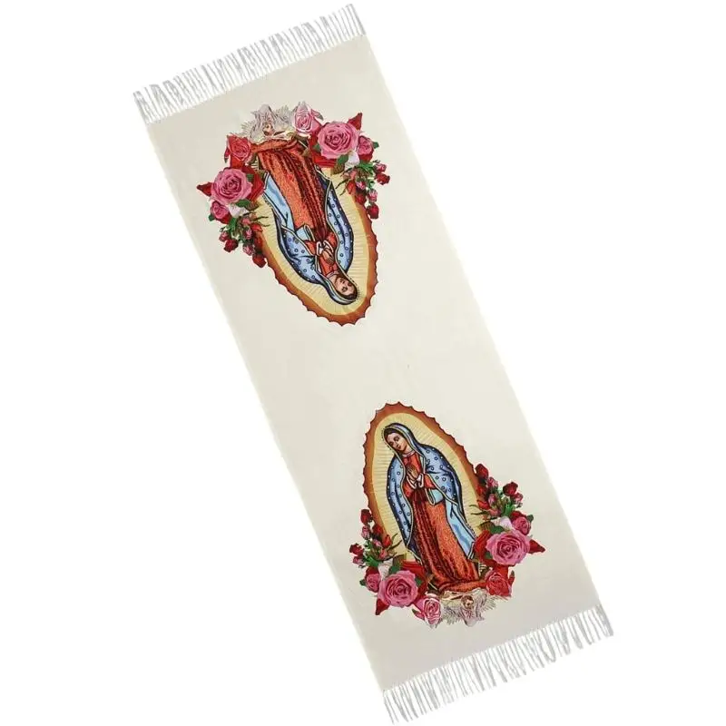 

652F Artistic Design Acrylic Scarf Warm Cozy Winter Wrap For Daily Use Easy Care Stretchable Fabric
