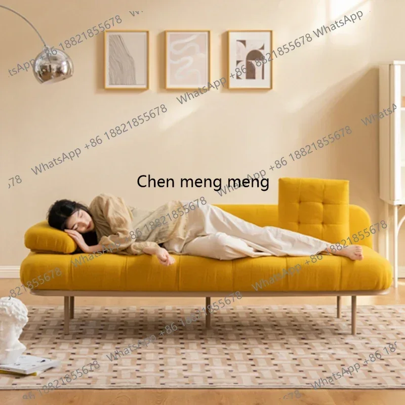 

Современный диван для взрослых в стиле постмодерн, желтый, двухместный, регулируемый, итальянский дизайнерский, минималистичный, модный, для салона, мебель E