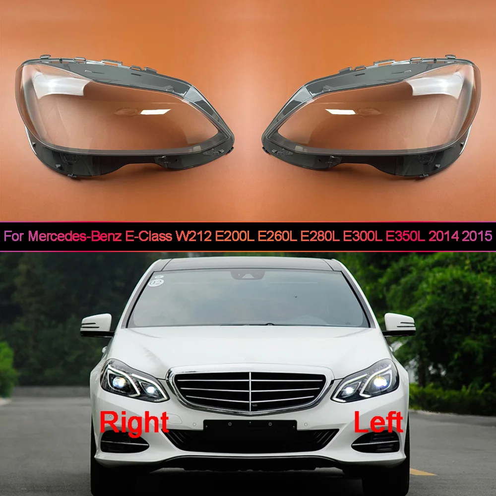 Für Mercedes-Benz E-Klasse W212 E200L E260L E280L E300L E350L 2014 2015 Auto-Frontscheinwerferabdeckung, ersetzt den Original-Lampenschirm