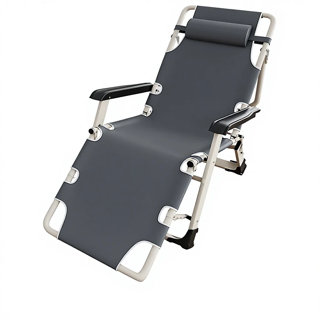 Lunch Break Chair Nap Folding Recliner Steel Frame Modern Minimalist Outdoor Furniture Backrest Lazy Sitting Portable Chair