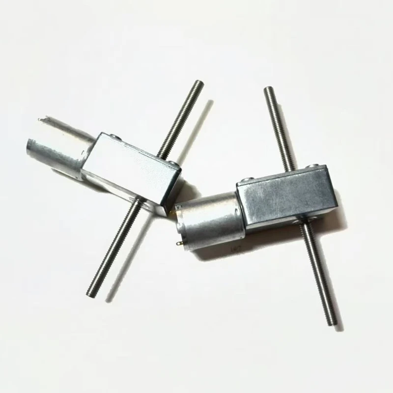 4632-370 DC gear motor, 6V, 12V, 24V low-speed dual-output long-shaft threaded shaft micro motor