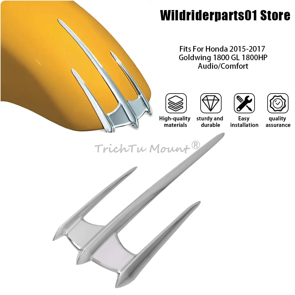 

Передний обтекатель крыла багажника, АБС-пластик, хромированные аксессуары для мотоциклов, пригодные для Honda Goldwing GL1800 2001-2015