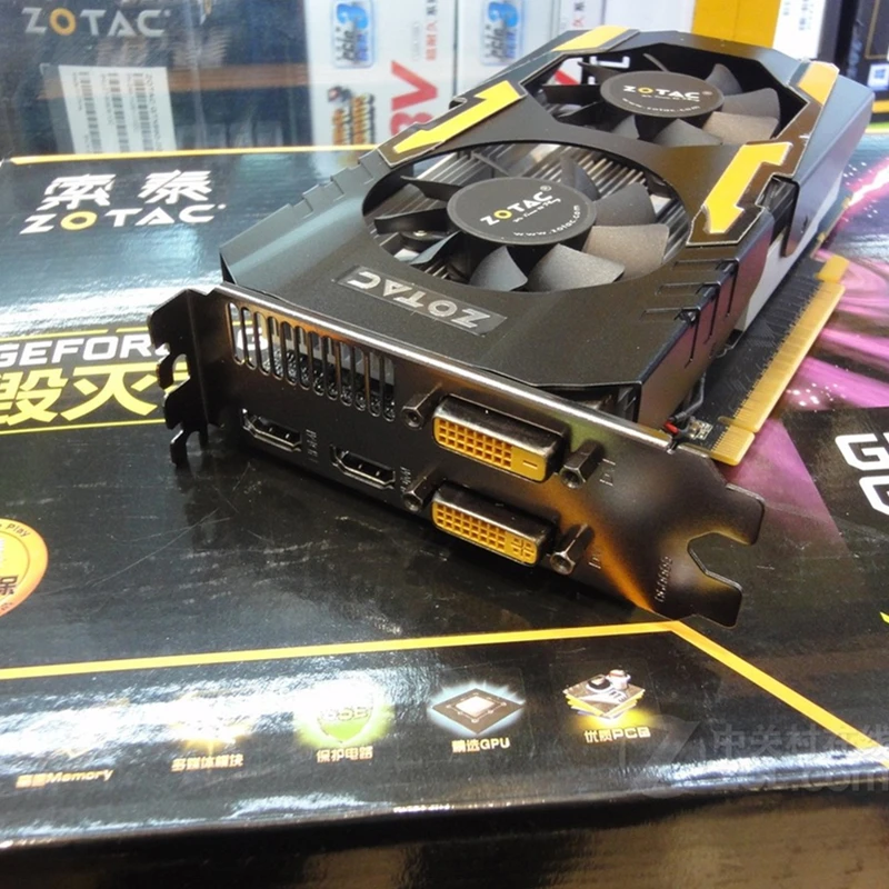 Video Kaart Zotac Geforce Gtx 650Ti 1Gb GDDR5 128Bit Grafische Kaarten Voor Nvidia 100% Originele Kaart GTX650Ti Desktop Computer