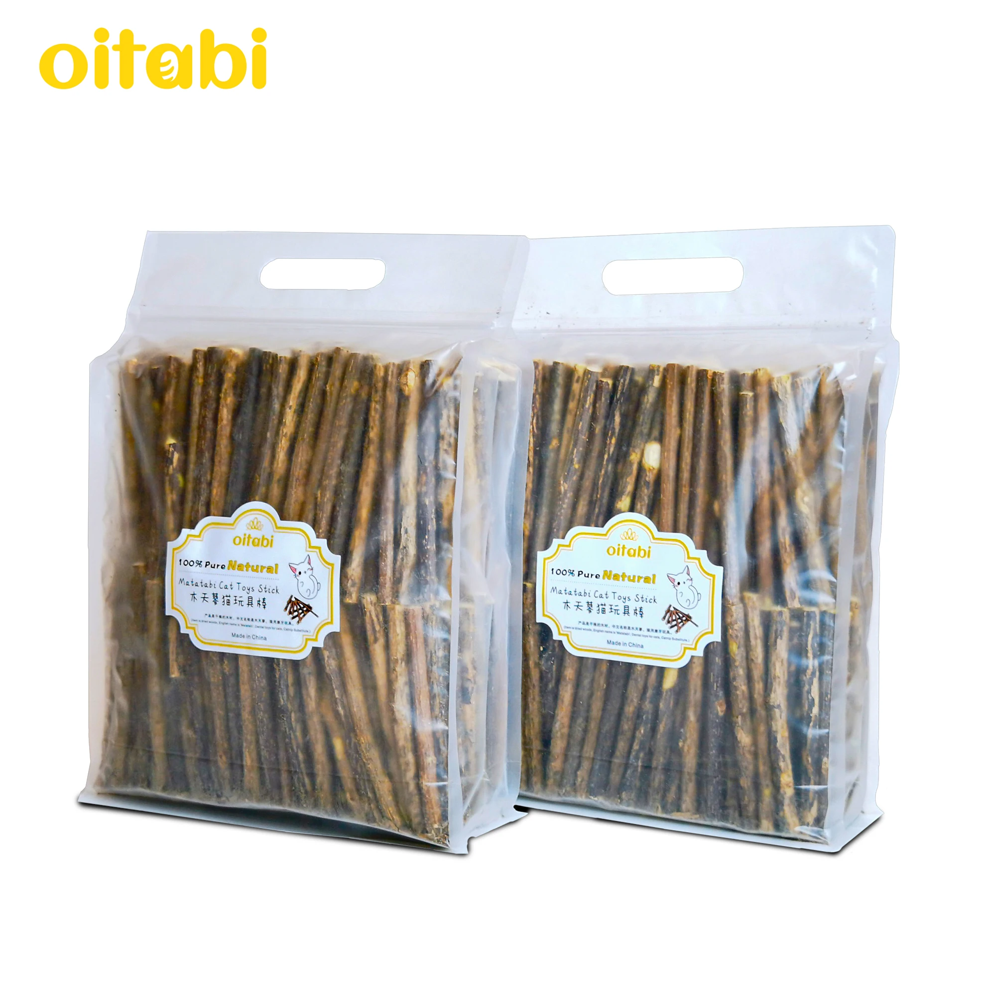 

Oitabi 1950g Silvervine Sticks for Cats, Natural Catnip Chew Toys for Kittens Teeth Cleaning, Matatabi Dental Care 120mmx7-10mm