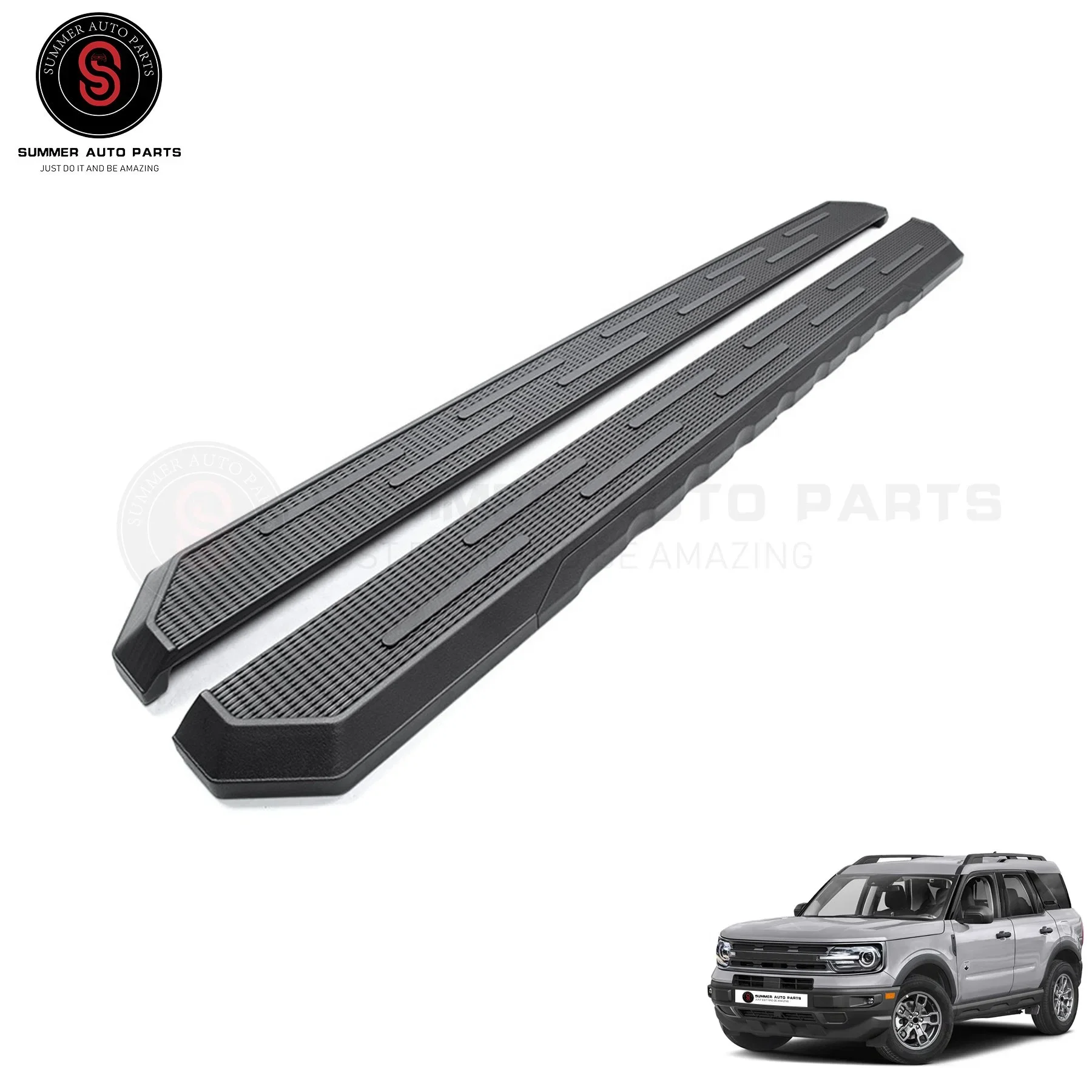 

Exclusive Design All Black Nerf Bars for Ford Bronco 2 Door 2021 2022 Running Boards