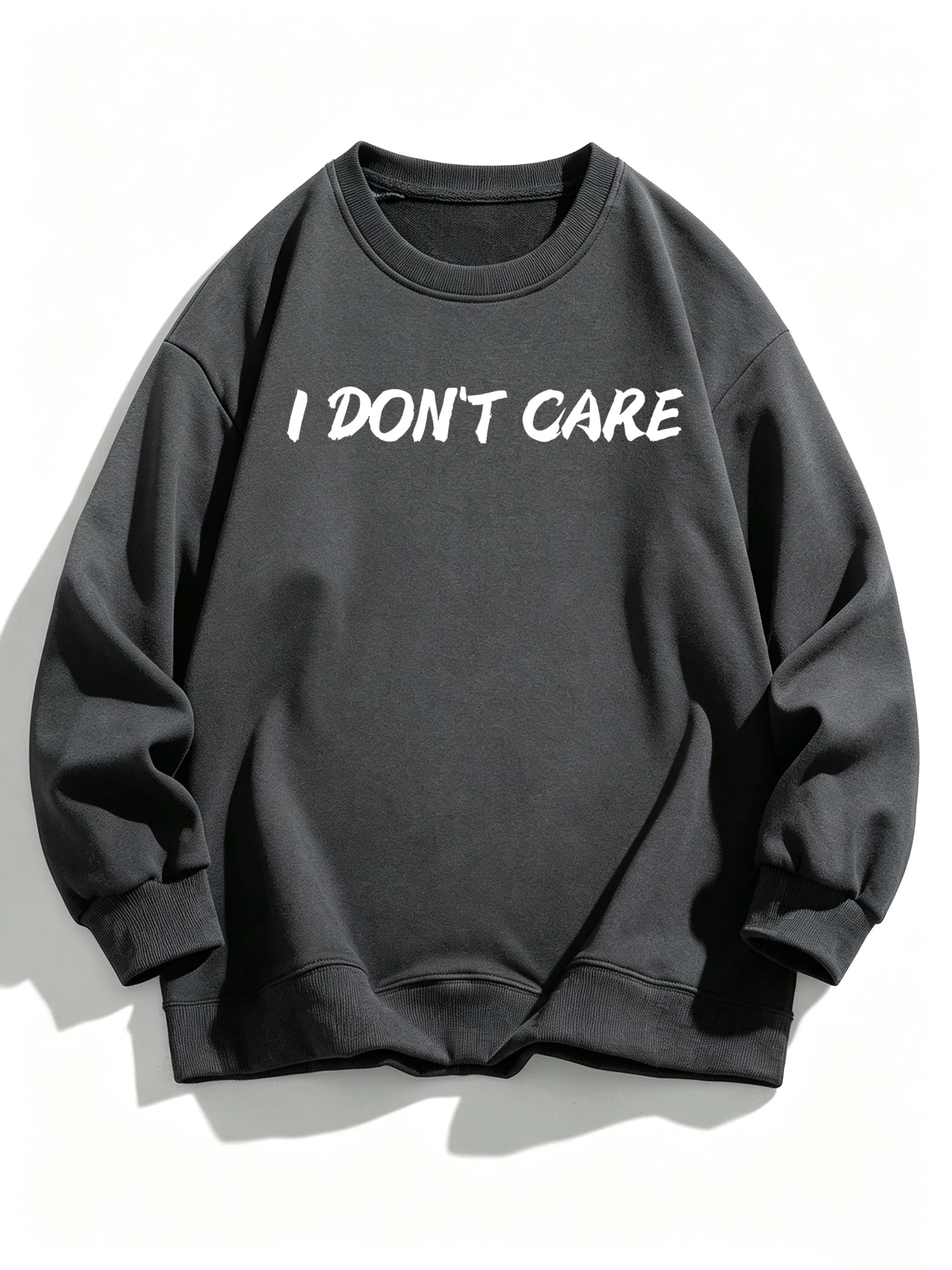 I Don'T Care Print Female Casual Sports Sweatshirt Hip Hop Multicolor Sportswear Fleece Fashion Top Street Comfortable Clothes