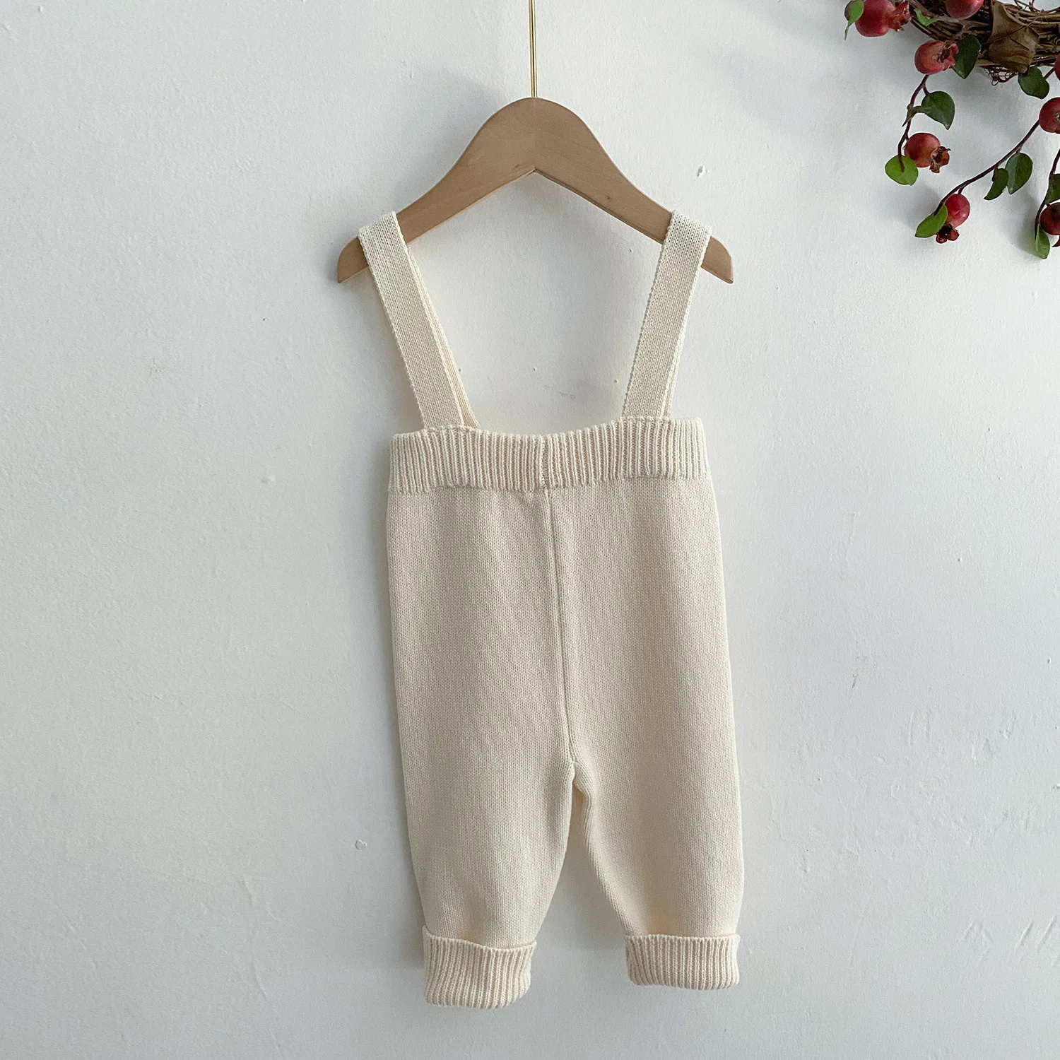 Autumn Winter Knit Baby Pants Baby Cotton One Piece Wool Large PP Pants Solid Color Toddler Pants for Girls Boys