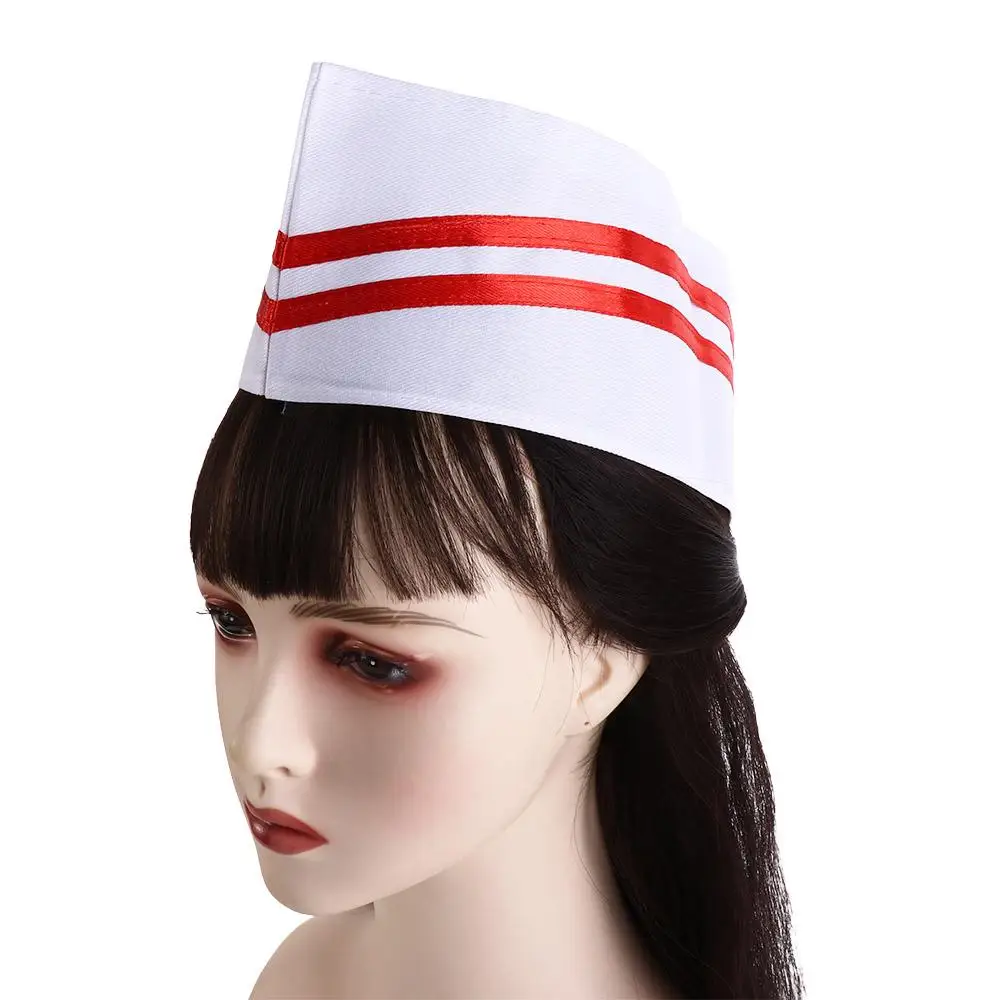 Kitchen Forward Cap Boat Shape Headwear Chef Hat Flat Breathable Catering Waiter Hat Oil-Proof Dacron Hotel Chef Hat Waiter