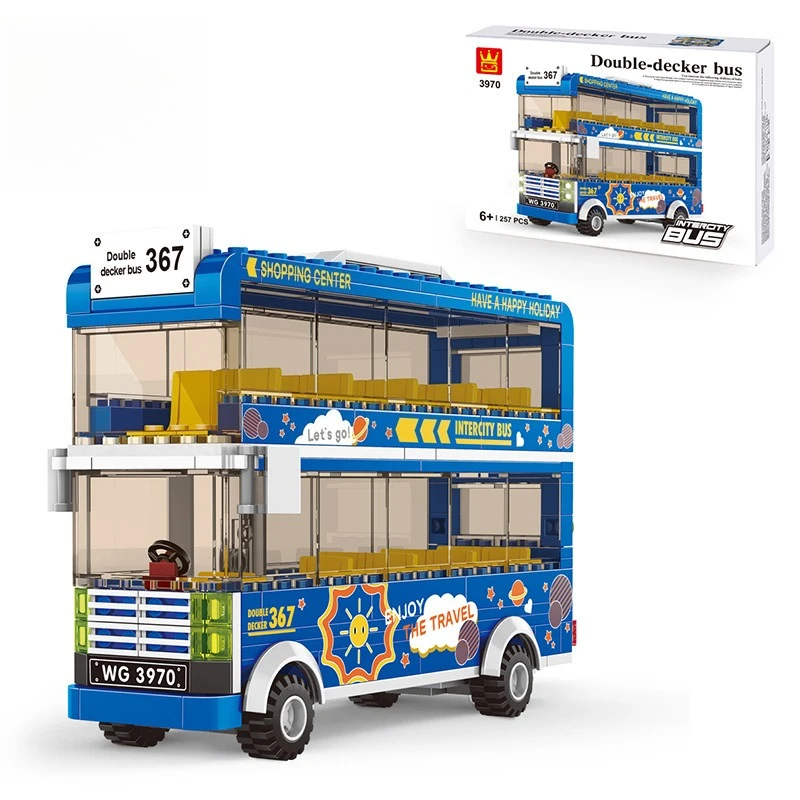 

Kids Educational Building Blocks, Bus School Bus Truck Lorry Toys, Boys Holiday Gift