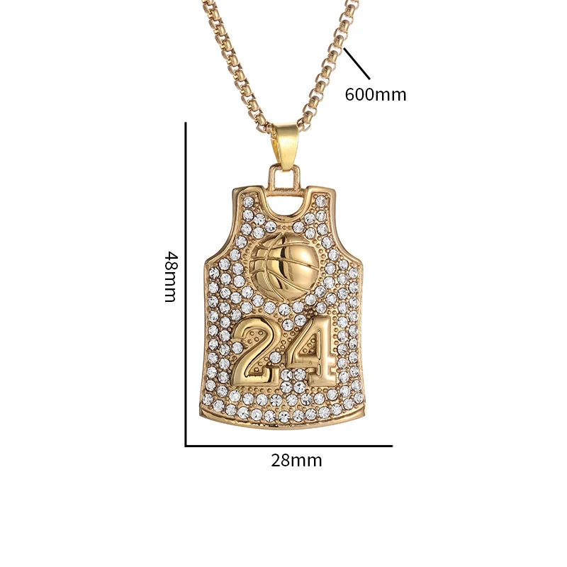 Jersey Pendant Necklace Men and Women Creative Hip-Hop Trendy Jewelry Gift Accessories