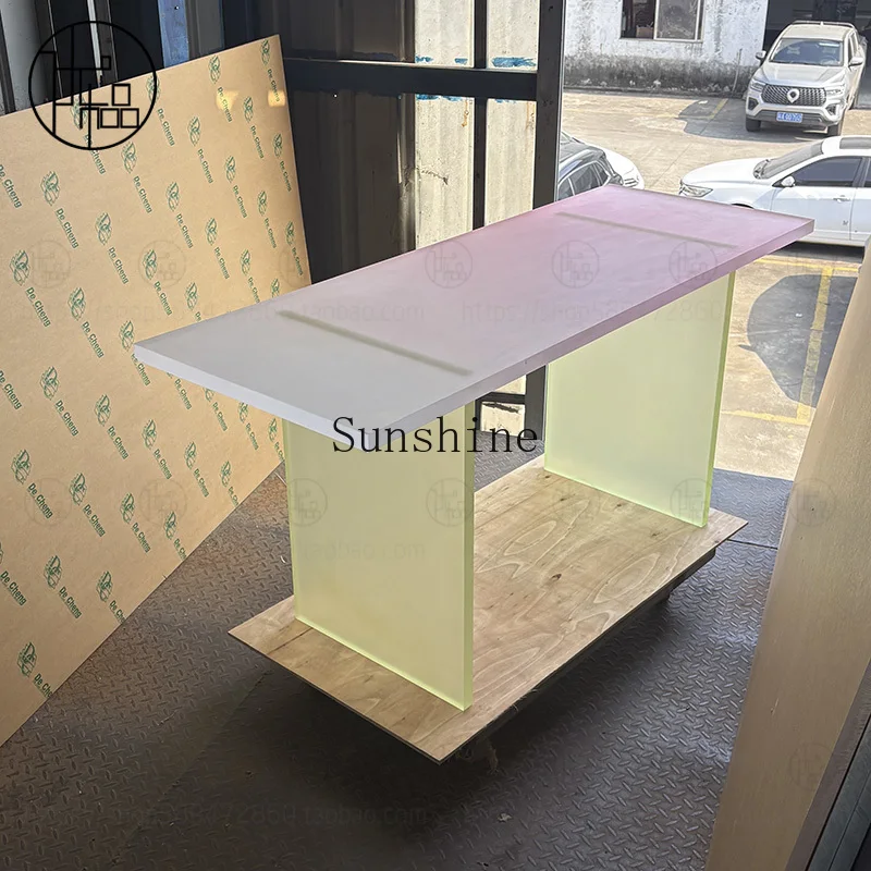 

Gradual change color table Custom matte table Modern simple minimalist desk