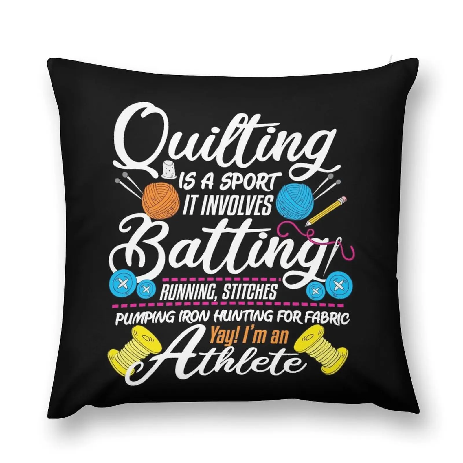 Funny Quilting Sewing Gift Quilter and Sewer Yarn Throw Pillow Pillowcases Bed Cushions Cushions Cushion Child pillow