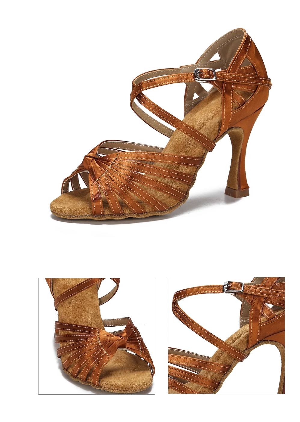 CINMIDY Seiden-Satin Tanzschuhe für Damen, Latein-Tanzschuhe, Tango-Ballsaal-Performance-Schuhe, Weichsohlen-Sandalen, Partyschuhe – Detail 19