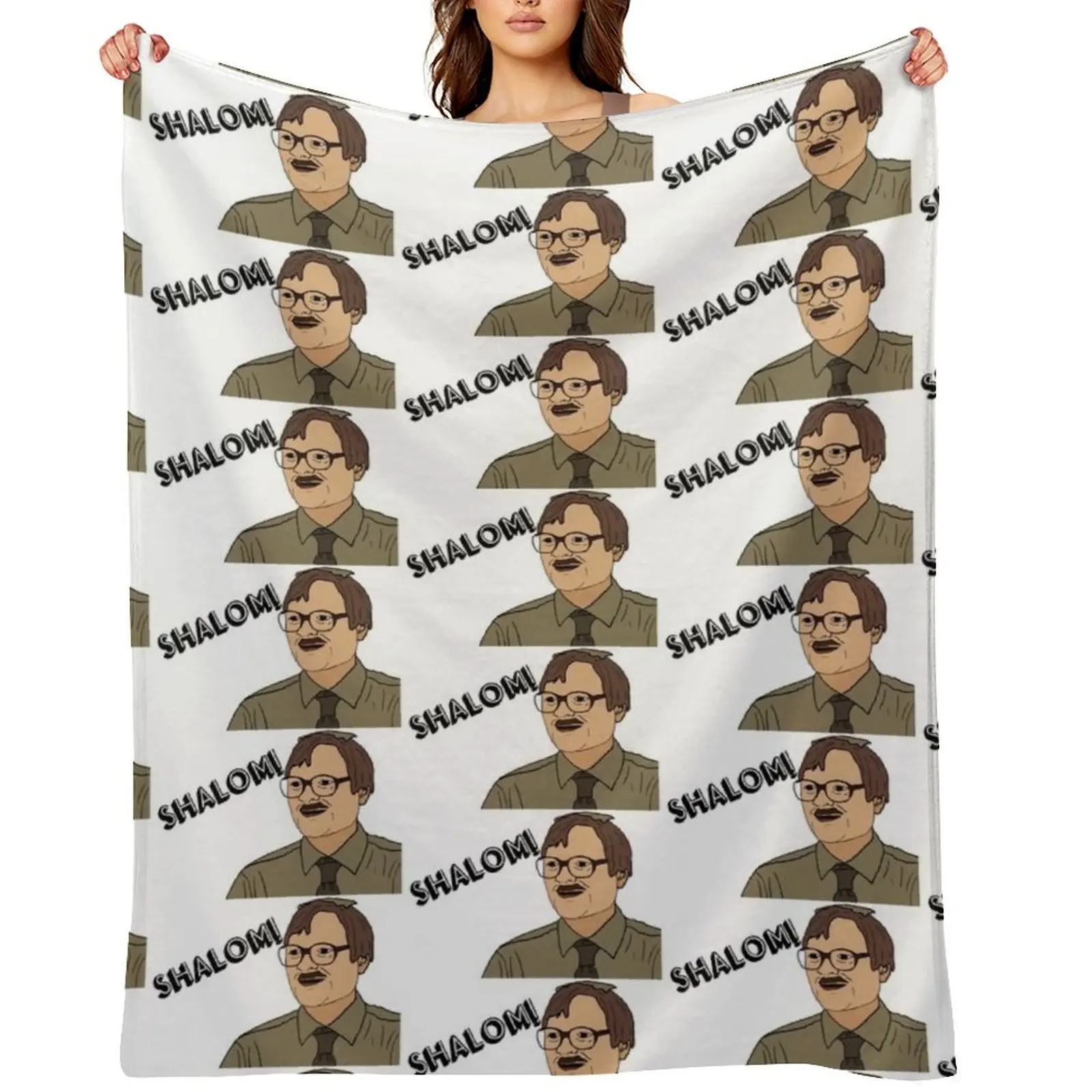 Friday Night Dinner Jim Shalom Throw Blanket decorative Blankets For Sofas Thins Single Vintage Flannel Fabric Blankets