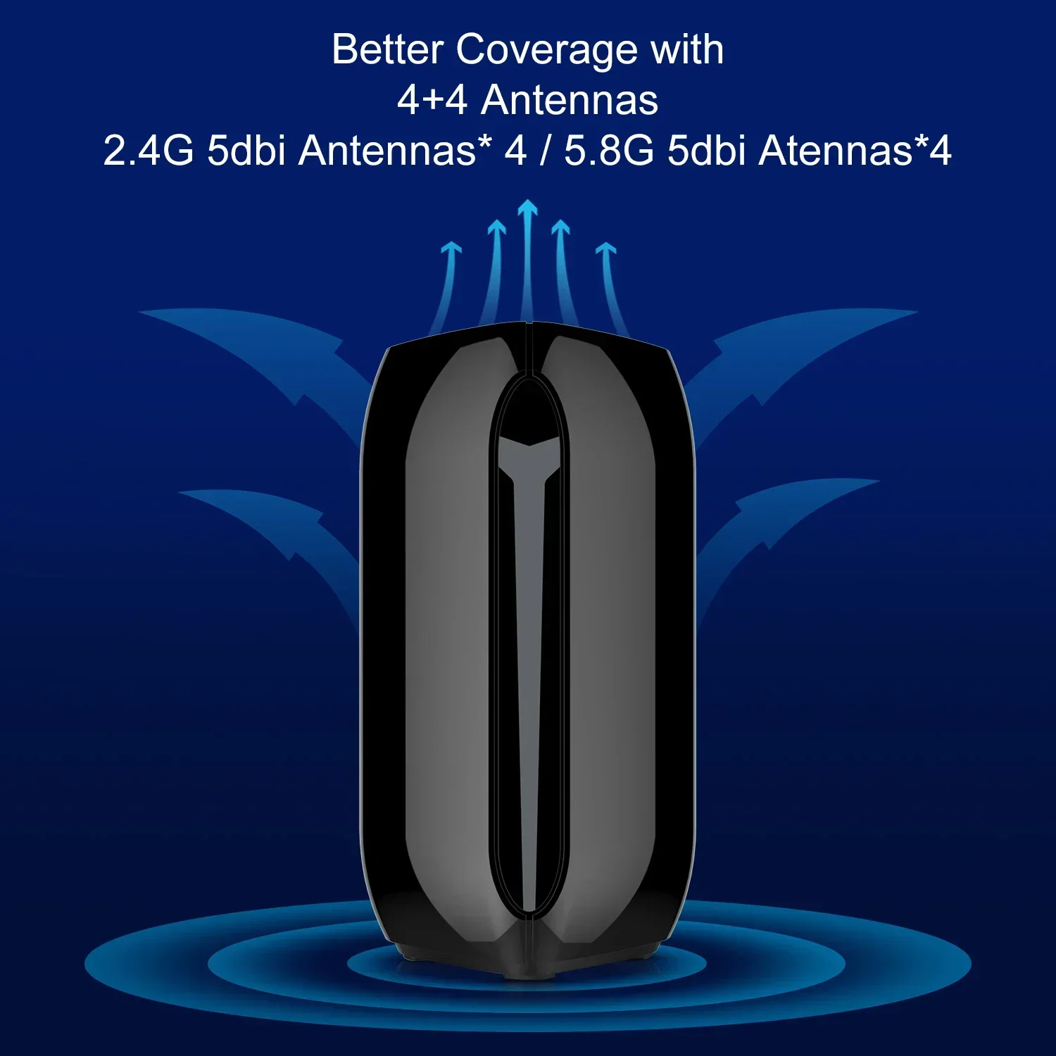 5G enhanced signal integrated omnidirectional antenna contains 4 high gain antennas
