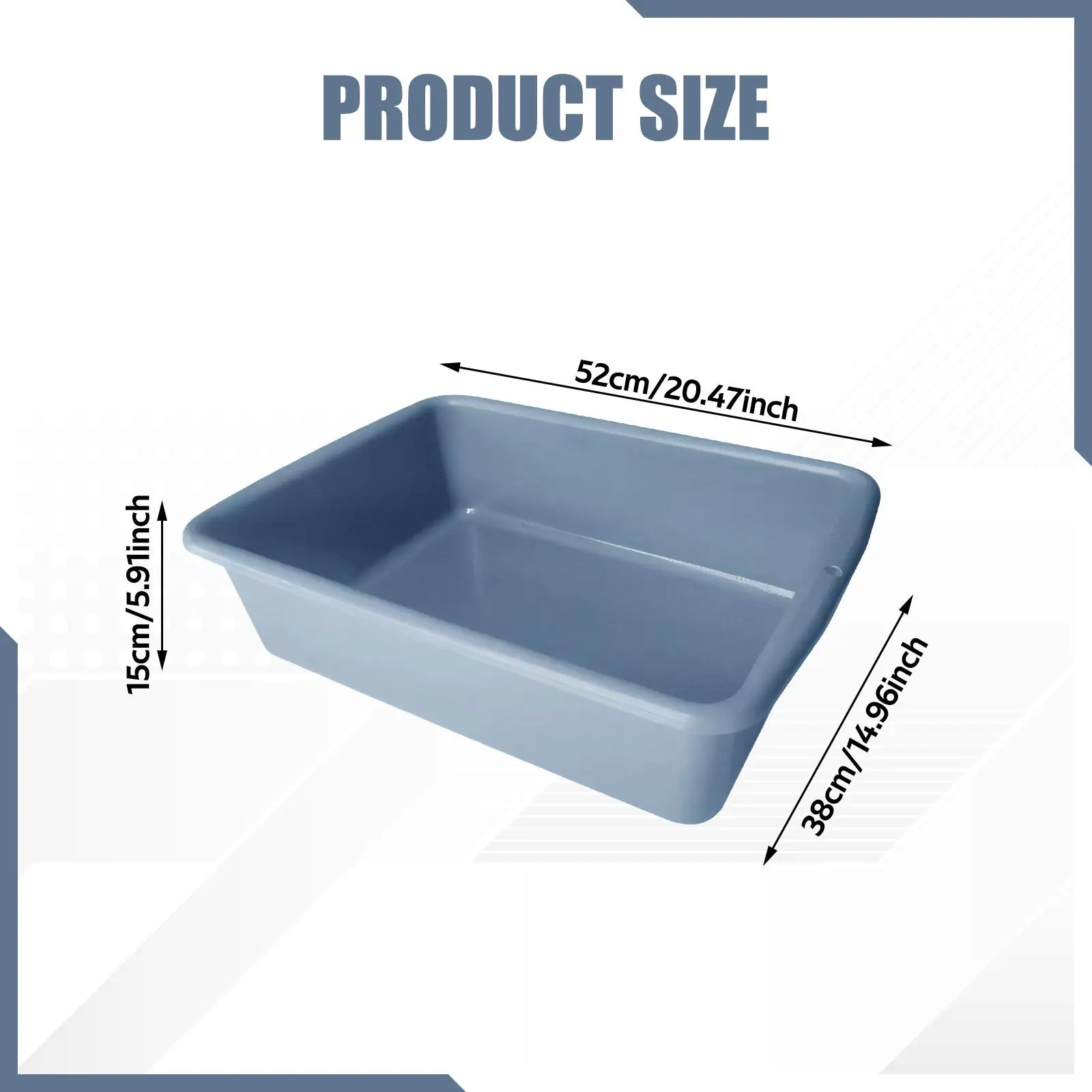 

Commercial Bus Box Large Plastic Organizer Lightweight Tableware Tray Multi Purpose Basin for Restaurant Hotel Security