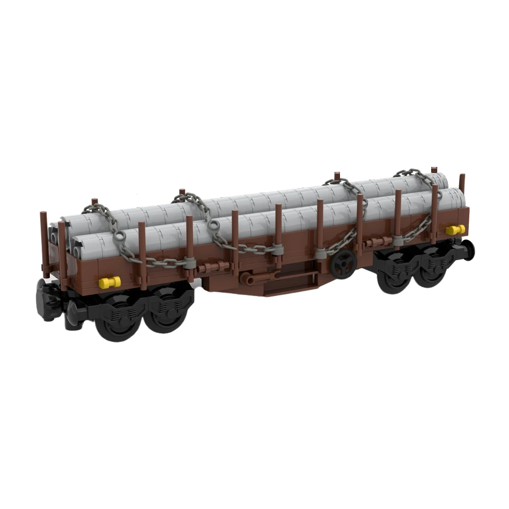 Ensemble de nuit de construction de camion à plat de voie de transport ferroviaire, série de transport de train, jouets en brique éducatifs, cadeau pour enfants, MOC, Allemagne