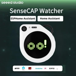 SenseCAP Watcher W1-B White Enclosure,Physical AI Agent for Smarter Spaces,ESP32S3,Himax WiseEye2 HX6538 AI chip
