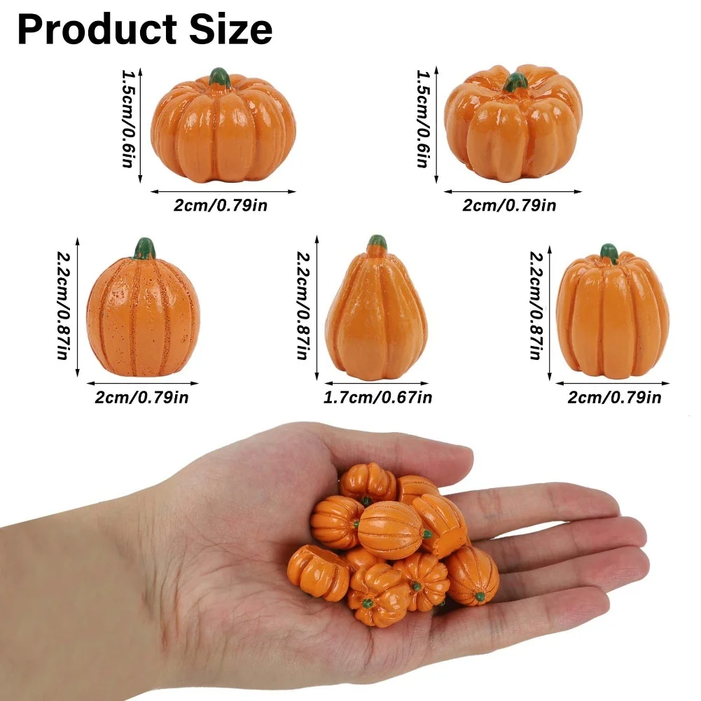 

Украшение на Хэллоуин Хэллоуин Миниатюрная тыква Осенний декор Украшение тыквы Праздничный шарм Щедрае количество