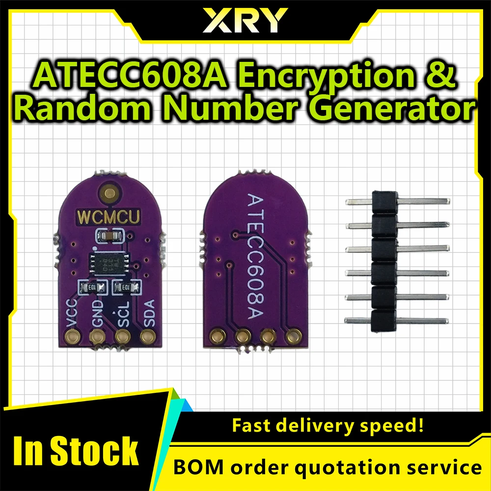 XRY WCMCU-608 ATECC608A Memory Module Cryptographic Key Memory Random Number Generator RNG Module 2 to 5.5v