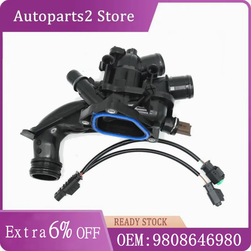 Thermostat Housing 1336CE V764558080 9808646980 For MINI R56 R55 Peugeot 207 208 308 508 2008 3008 1.4 1.6 16VTi Citroen DS3 C3