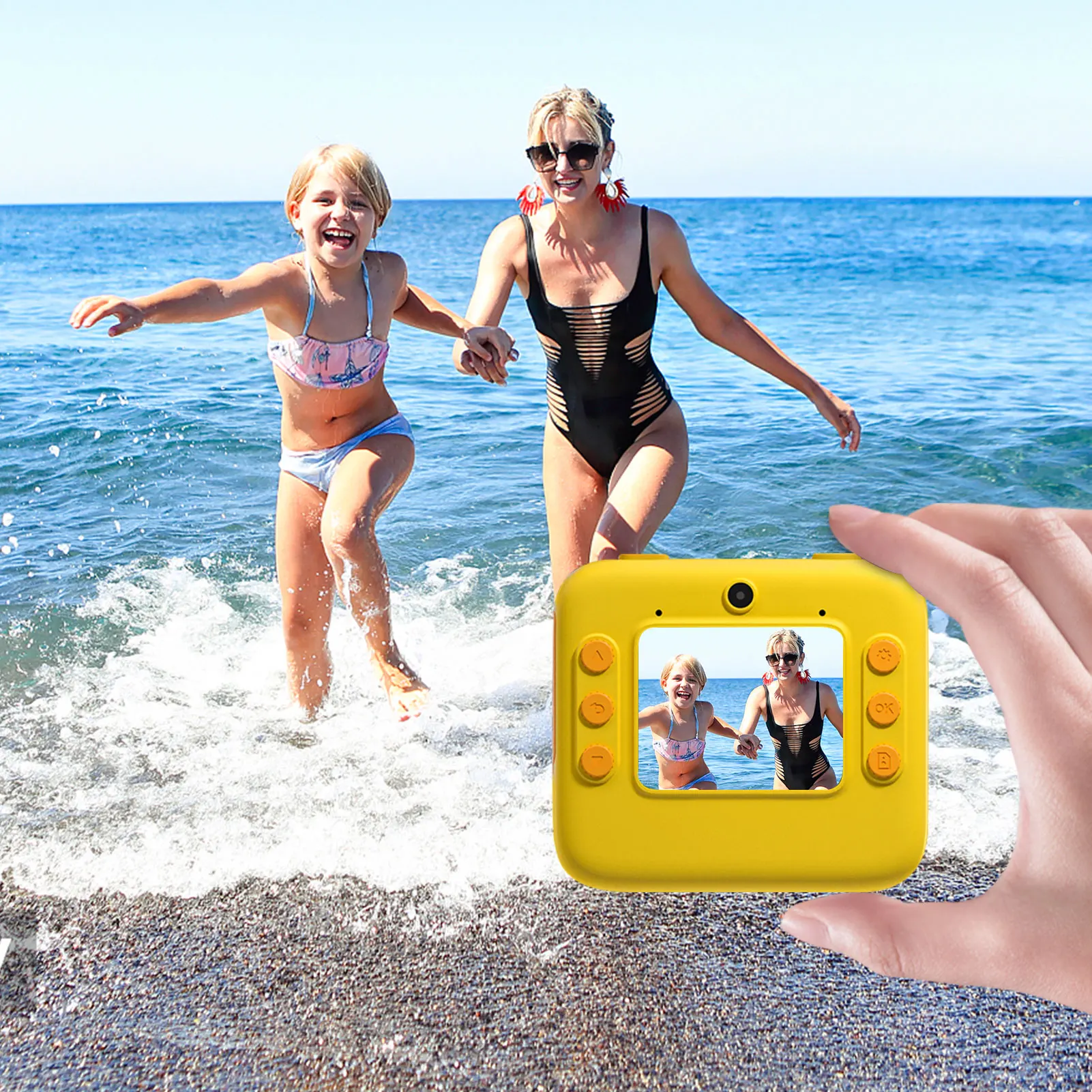 Children Instant Camera Hd 1080p Video Photo Digital Print Cameras Dual Lens Slr Photography Toys Birthday Gift With Print Paper