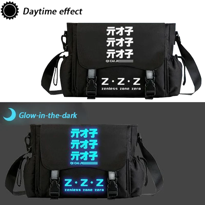 Cute Kawaii,Large Capacity,Black, Zenless Zone Zero,Student Kids Teens,Anime Messenger Crossbody Shoulder Bags School Girls Boys