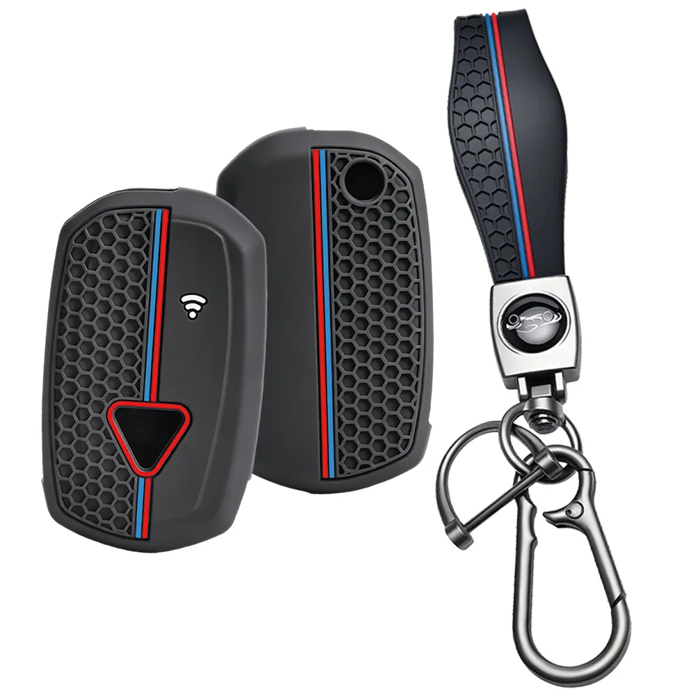 Silicone Key Protection Motorcycle Key Cover for Triumph Speed Triple XC XE Scramble 1200 Rocket III Key Case Holder Keychain
