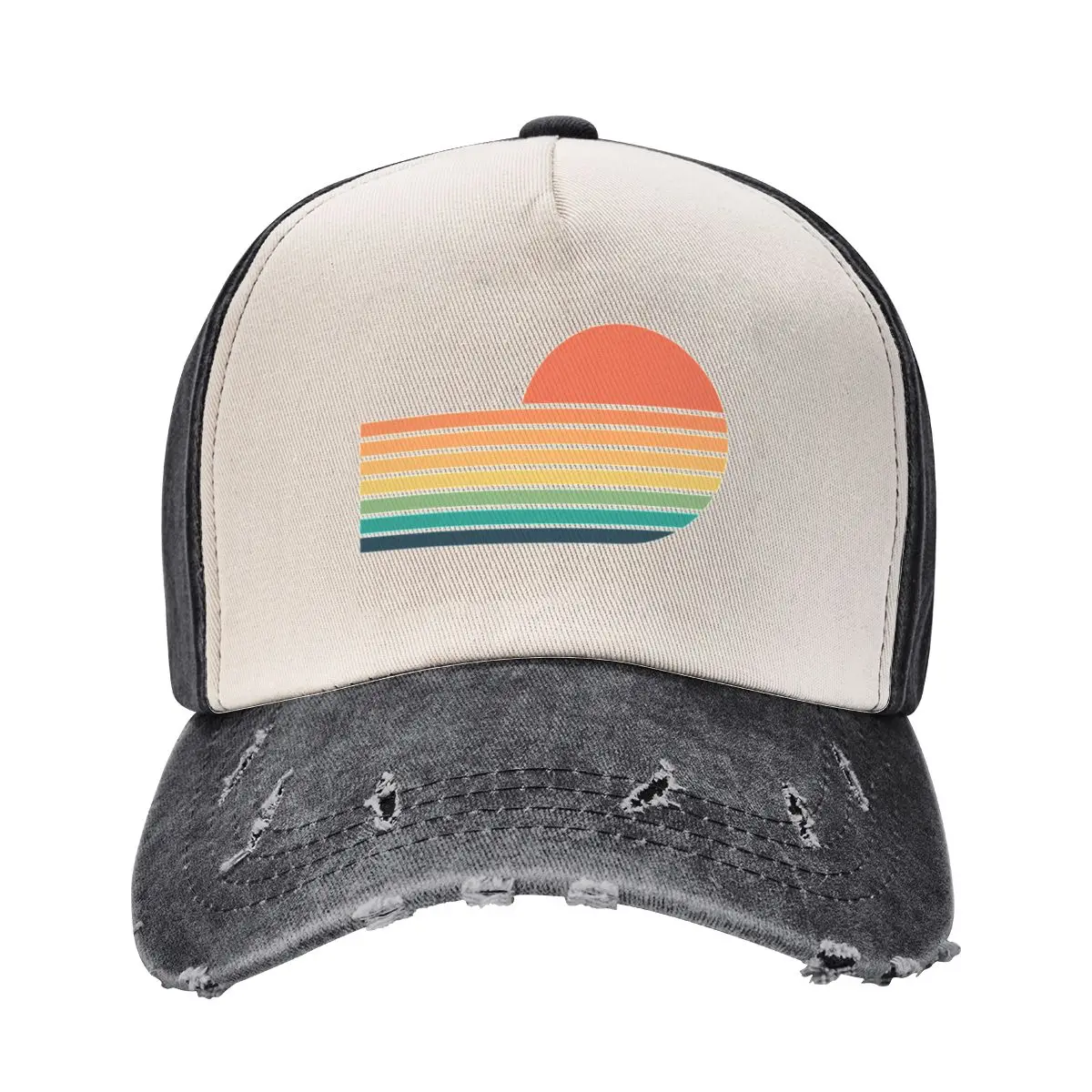 Mid-Century Sad Rainbow Baseball Cap foam party Hat Snap Back Hat Ball Cap Designer Hat Women's Beach Outlet 2025 Men's