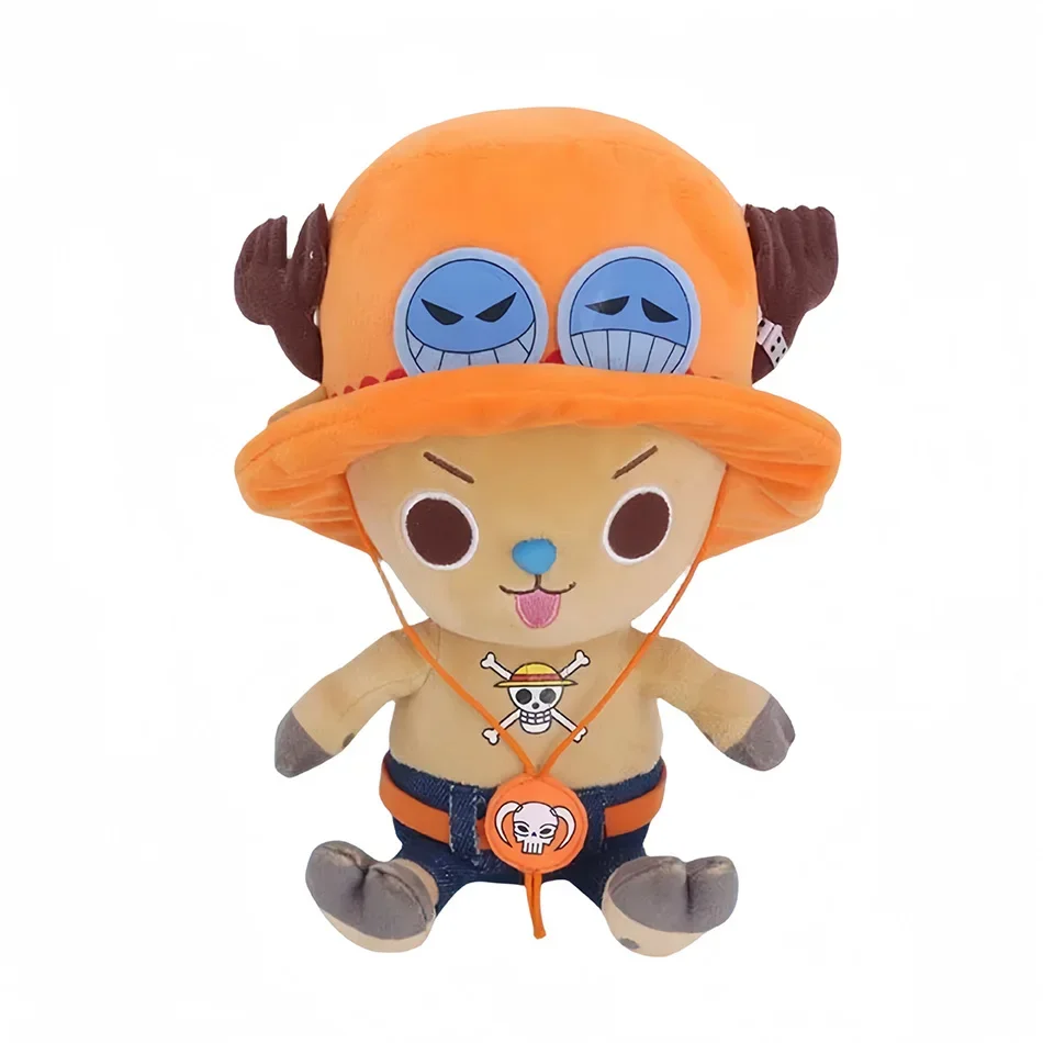 Anime japonés 2026 nuevo 25cm juguetes de peluche de una pieza figura de dibujos animados Luffy Chopper Ace Roronoa Zoro lindo muñeco de peluche regalos de navidad