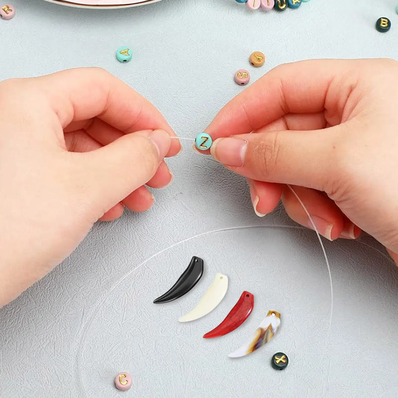 40Pcs Artificial Animal Teeth Pendants Wolf Tooth Charms Acrylic Fangs Necklace Bracelet Earrings DIY Craft Jewelry Accessories