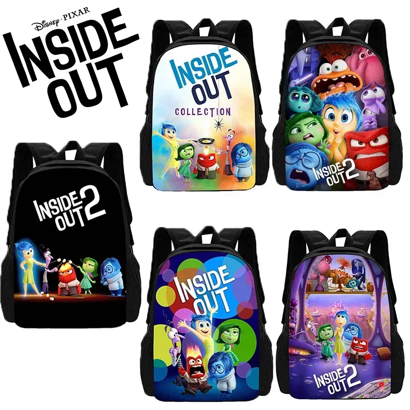 

Disney Inside Out 2 Student Backpack Anime Happy Angry Disgusted Anxious Jealousy Bored Cartoon Shoulder Bag School Bag Gift