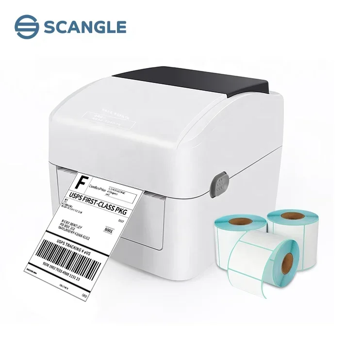 Scangle 112mm USB  barcode label sticker printer for warehouse/logistic/DHL shipping air waybill