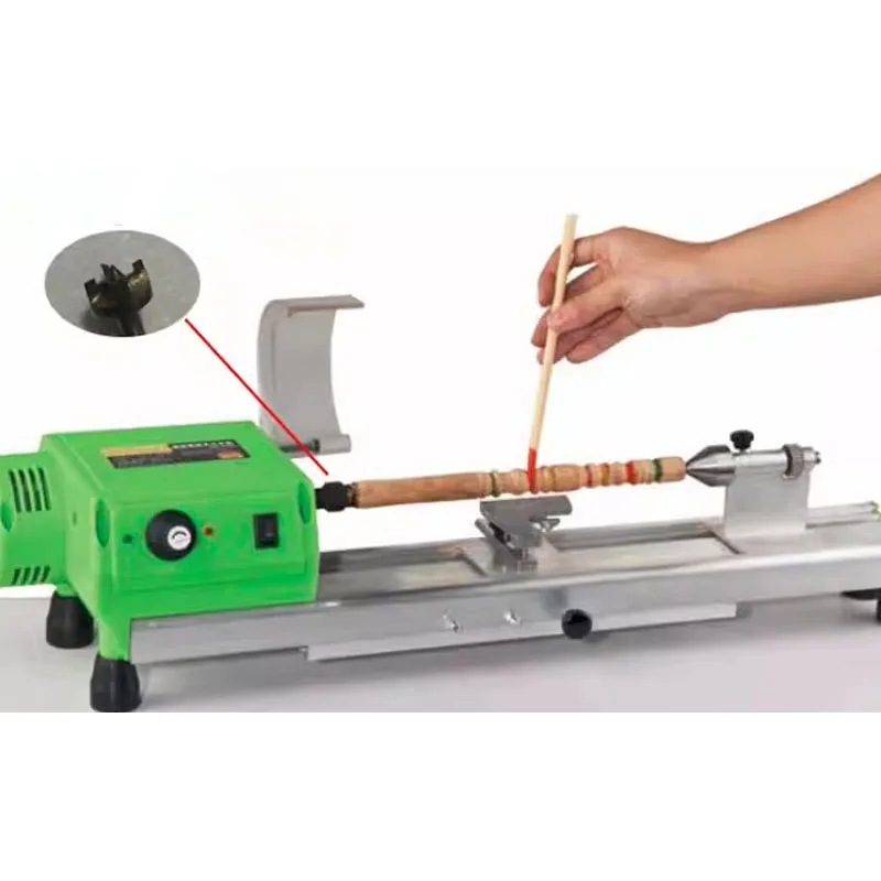 220V 480W Variable Speed Mini Benchtop Wood Lathe - MICRO Woodturning Lathe Grinding Polishing Beads Drill Rotary Tool Set
