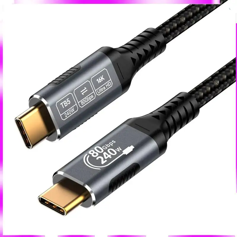 N98R 16K 유형 C 케이블 Thunderbolt 4/3용 고속 충전 케이블 모든 기능을 갖춘 고속 충전 케이블usb C-C 데이터 전송