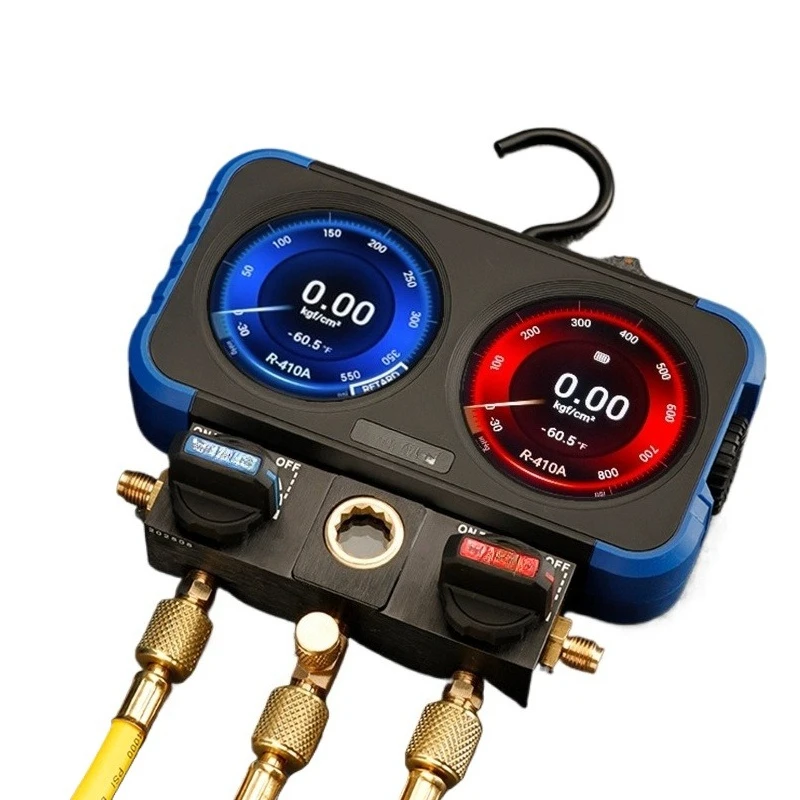 

VRM2-X Цифровой дисплей Цветной экран Электронный счетчик хладагента Двойной набор измерителей 72 типа хладагента Встроенная зарядка