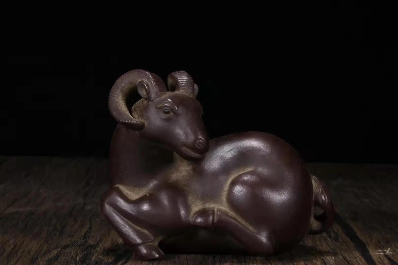 

Zisha leading sheep statue, #02,Free shipping