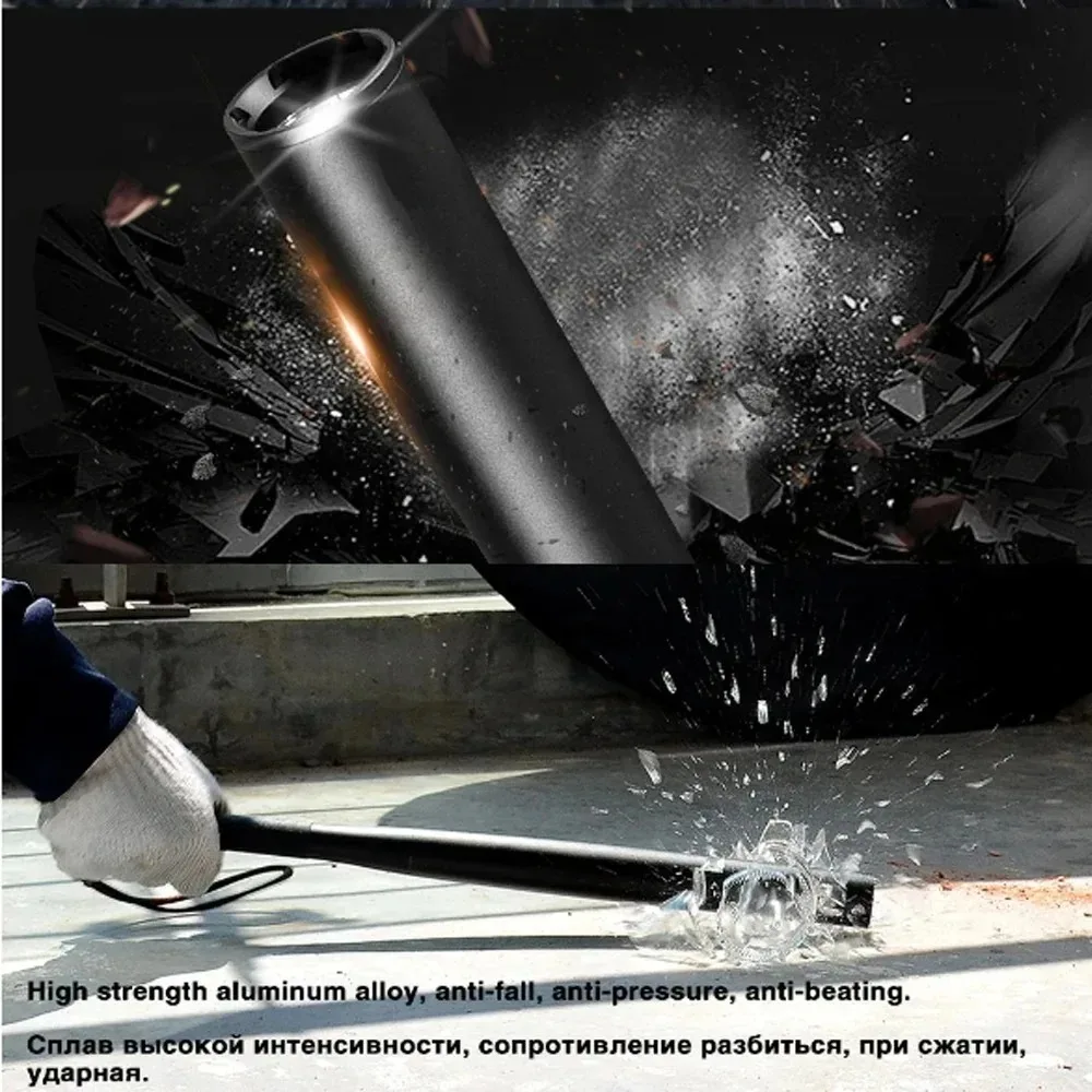 Baseball Bat LED Flashlight Waterproof Multi-functional Aluminium Alloy Torch for Emergency Protection Outdoor Lighting ﻿