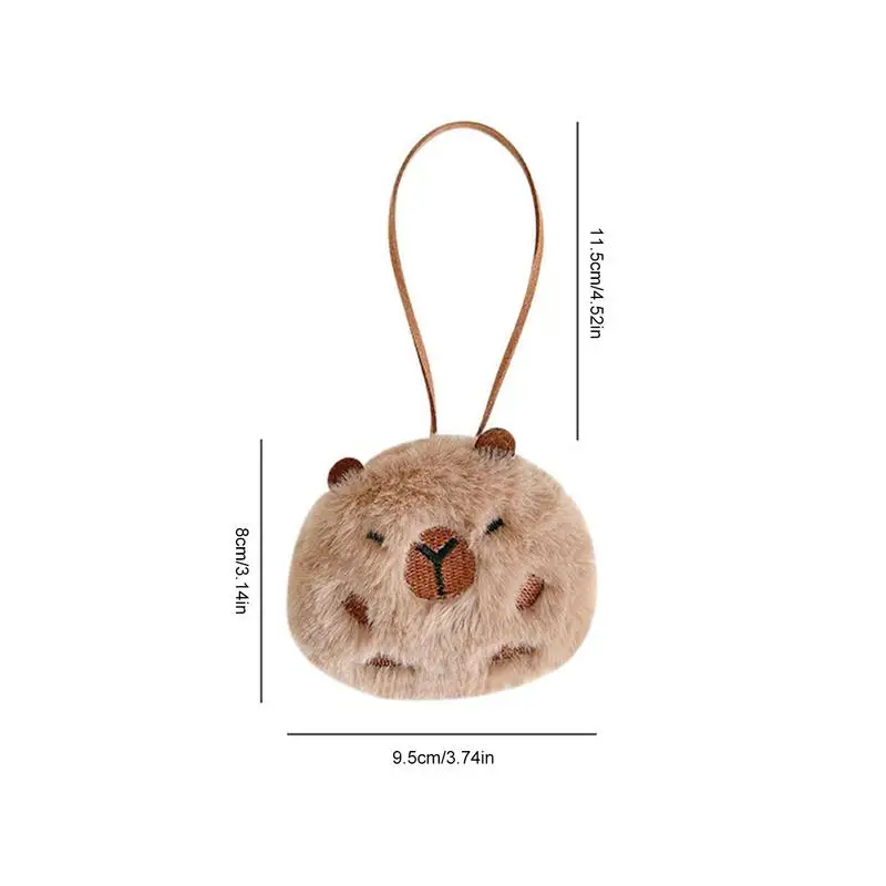 Capybara Backpack Charm Plush Key Charm Backpack Decor Cute Animal Pendant Capybara Doll Plush Keychain Bag Decor Fashion