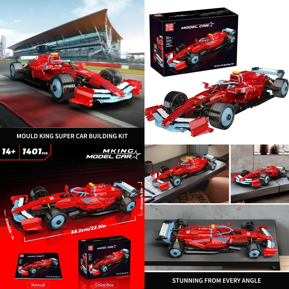 Kit di costruzione di auto super sportive: modello di auto da corsa MOC da 1401 pezzi per adolescenti e adulti 14+
