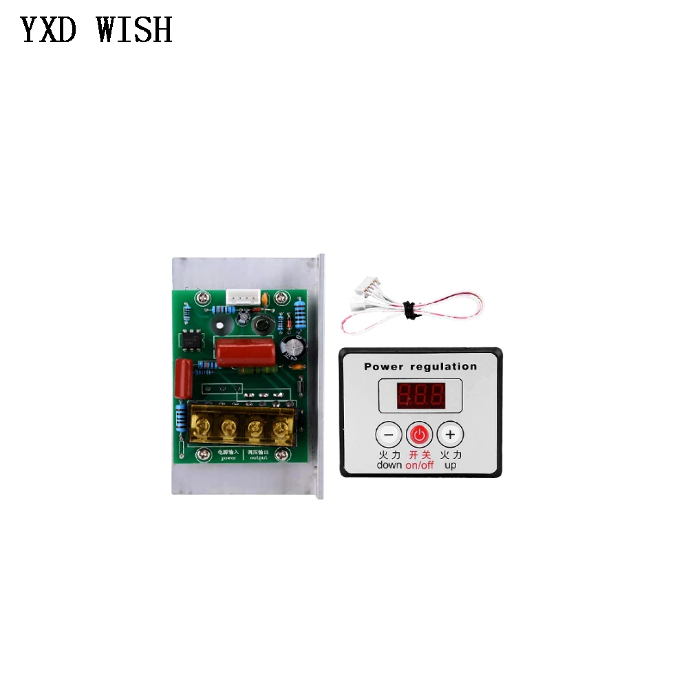 SCR Voltage Regulator AC 220V 6000W Electric Motor Speed Controller Dimming Dimmer Thermostat With On/Off Switch