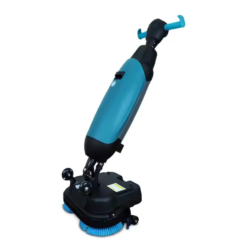 220V automatic floor cleaning machine new plastic folding decontamination double water tank reverse rotation double brush