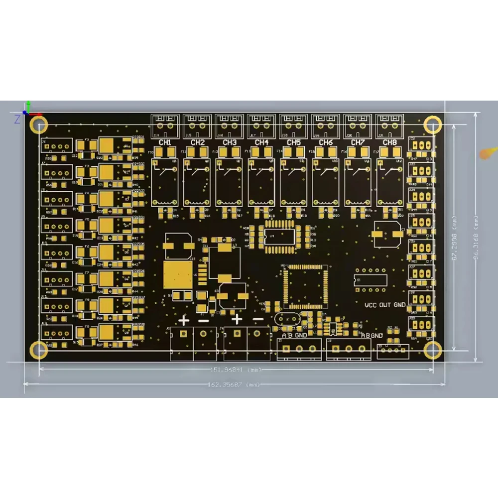 โปรแกรม 8 รีเลย์เอาต์พุตล็อคบอร์ดสวิตช์เหนี่ยวนําตรวจจับสัญญาณอินพุตเมนบอร์ดควบคุมอัจฉริยะ