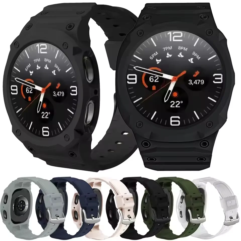 Silikonarmband-Hülle für Samsung Galaxy Watch 8 40 mm 44 mm Band-Armband-Armband Galaxy Watch 8 TPU-Schutzhülle integriert
