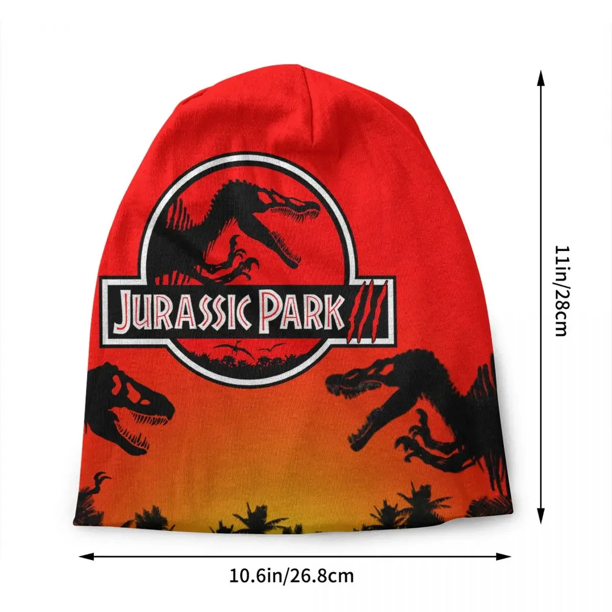 مخصص الحديقة الجوراسية Skullies Beanies قبعات شتاء بارد دافئ النساء الرجال الحياكة القبعات الكبار للجنسين ديناصور العالم بونيه القبعات #2